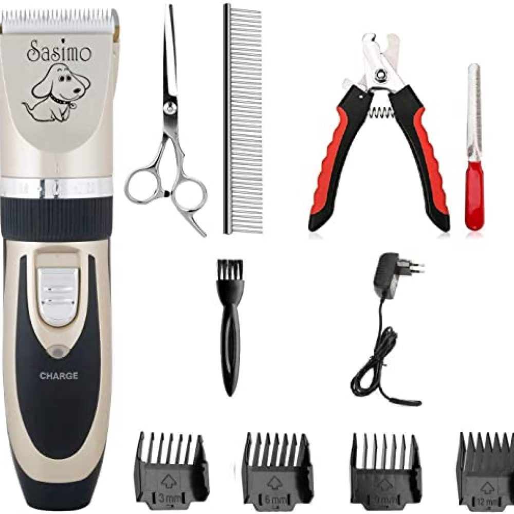 Aysis Professional Automatic Rechargeable Pet Hair Trimmer for Dogs (Multicolour)