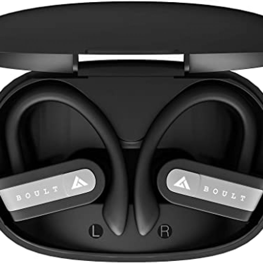 Boult Audio AirBass MuseBuds True Wireless Earbuds with 18H Total Playtime, Deep bass with Sports fit, IPX5 Sweatproof, Voice Assistant and Built in mic (Black)