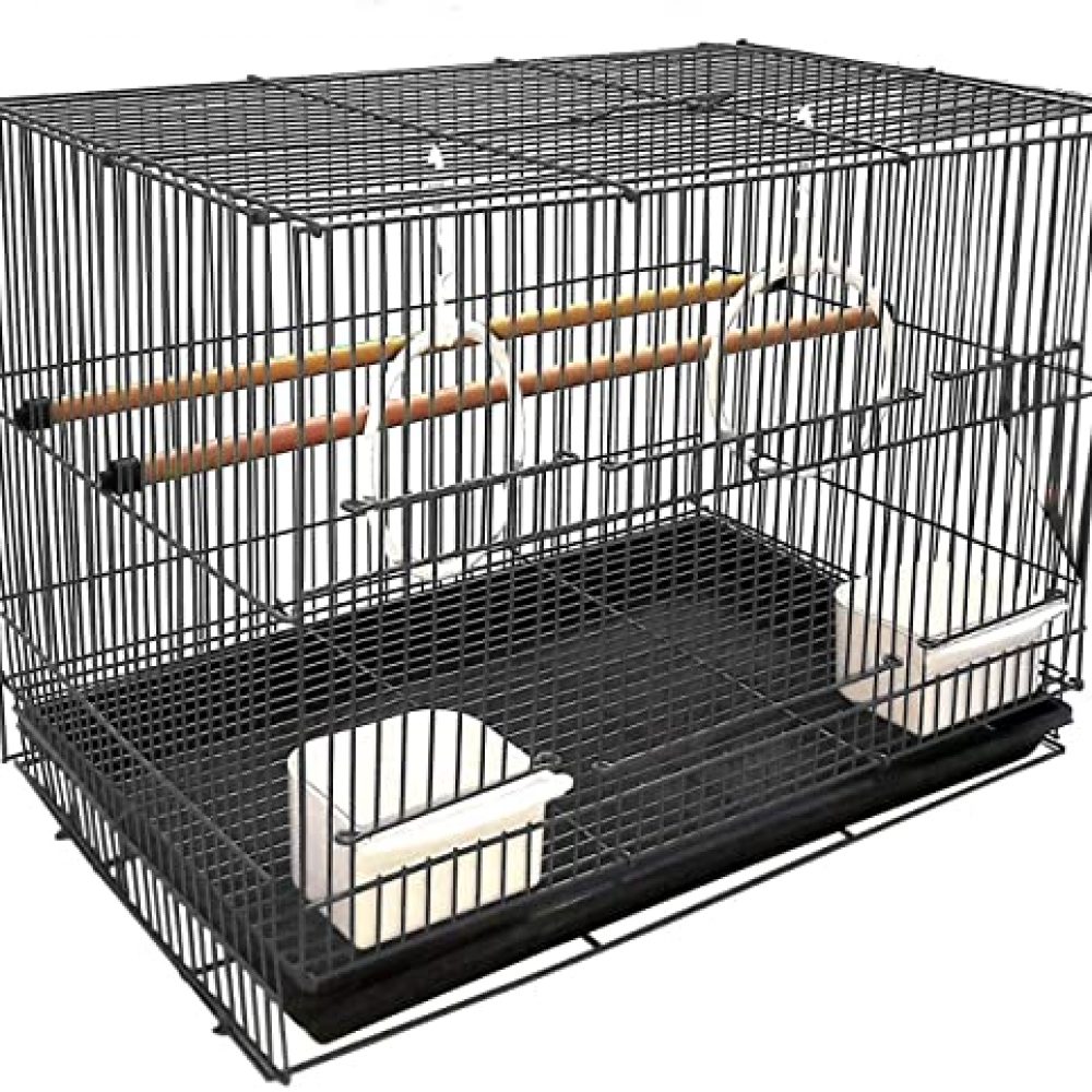 BURAQ® 2 FT Bird Cage Best for Lovebird/Pet, Parrot, Parakeet, Budgie, Cockatiel Cage Hammock Large Bird Cage (Size: 23.5″ Long, 16.5″ Wide and 16″ Height) Color May Vary (24 inch)