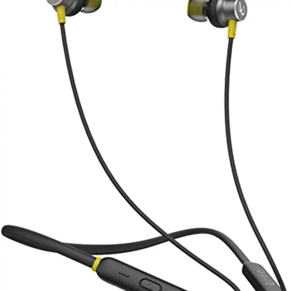 Infinity (JBL) Glide 120 Metal in-Ear Wireless Flex Neckband with Bluetooth 5.0 and IPX5 Sweatproof (Black and Yellow)