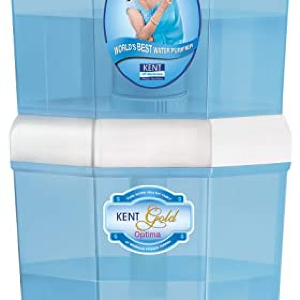 KENT Gold Optima 10-Litres Gravity Based Non-electric Water Purifier (Aqua Blue/White)