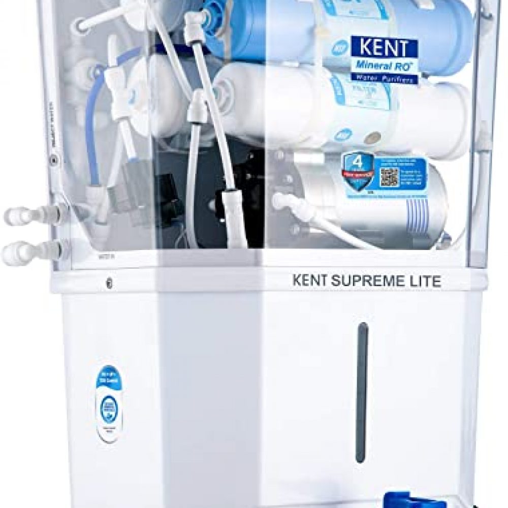 KENT Supreme Lite 2020 (11110), Wall Mountable, RO + UF + TDS Control, 8 L Tank, White, 20 LPH Water Purifier