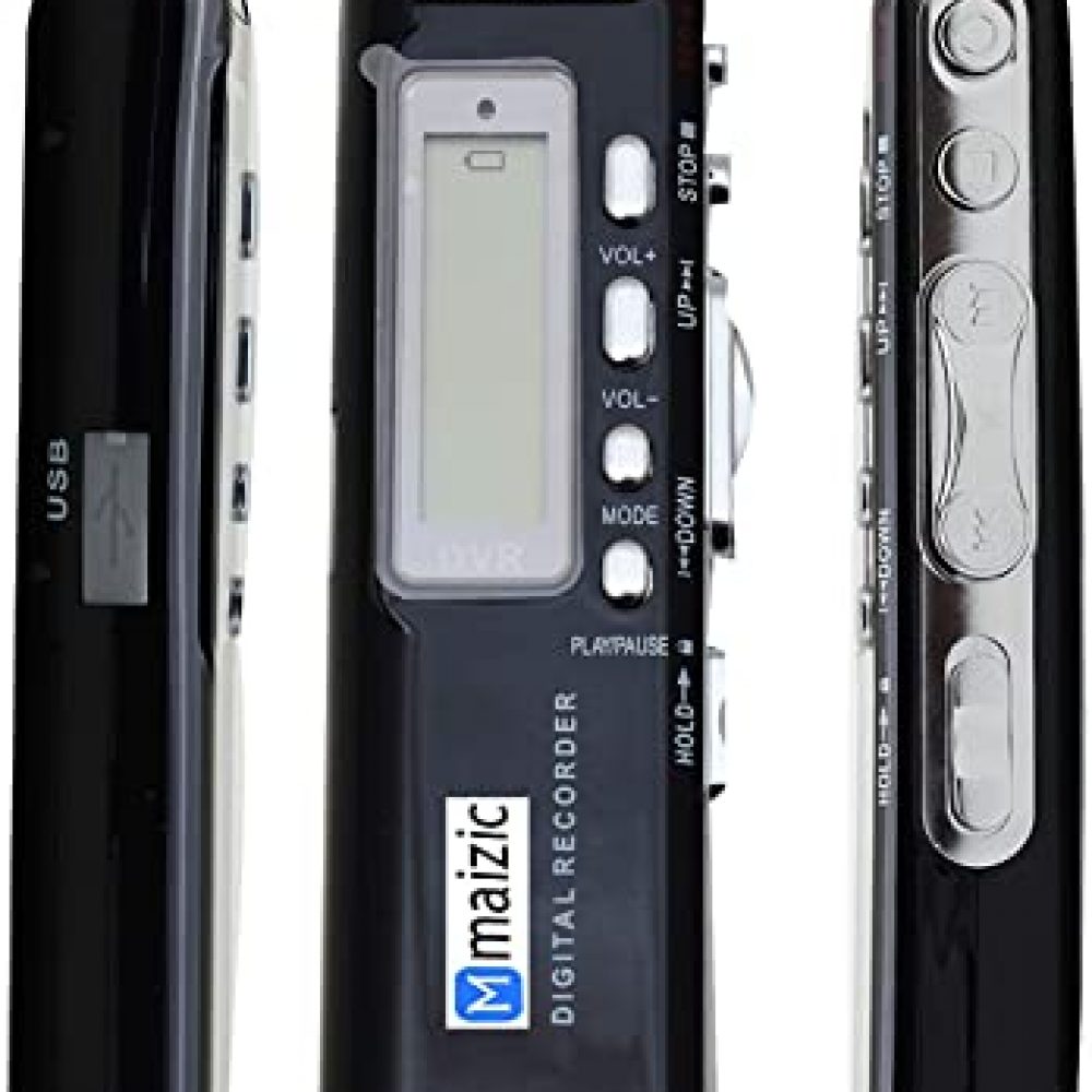 Maizic Black Ricky 8GB Long Hour Record LCD Screen Digital Audio Voice Recorder Dictaphone MP3 Player