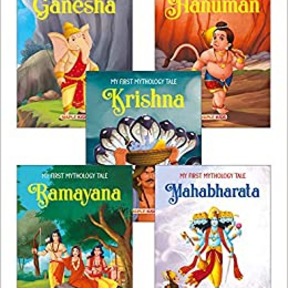 My First Mythology Tale (Illustrated) (Set of 5 Books)  Mahabharata, Krishna, Hanuman, Ganesha, Ramayana – Story Book for Kids
