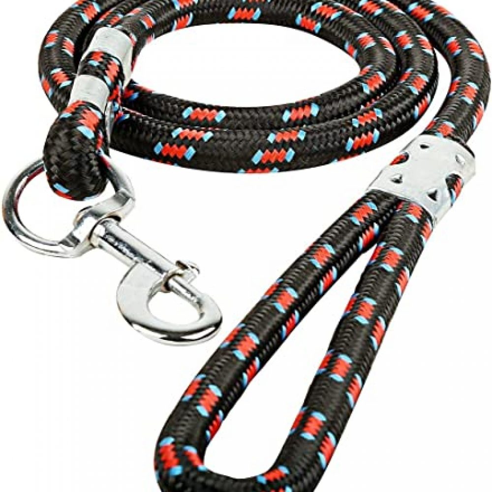 Vrct Red Nylon Rope Leash for Large Breed Dog- X-Large (Color May Vary)