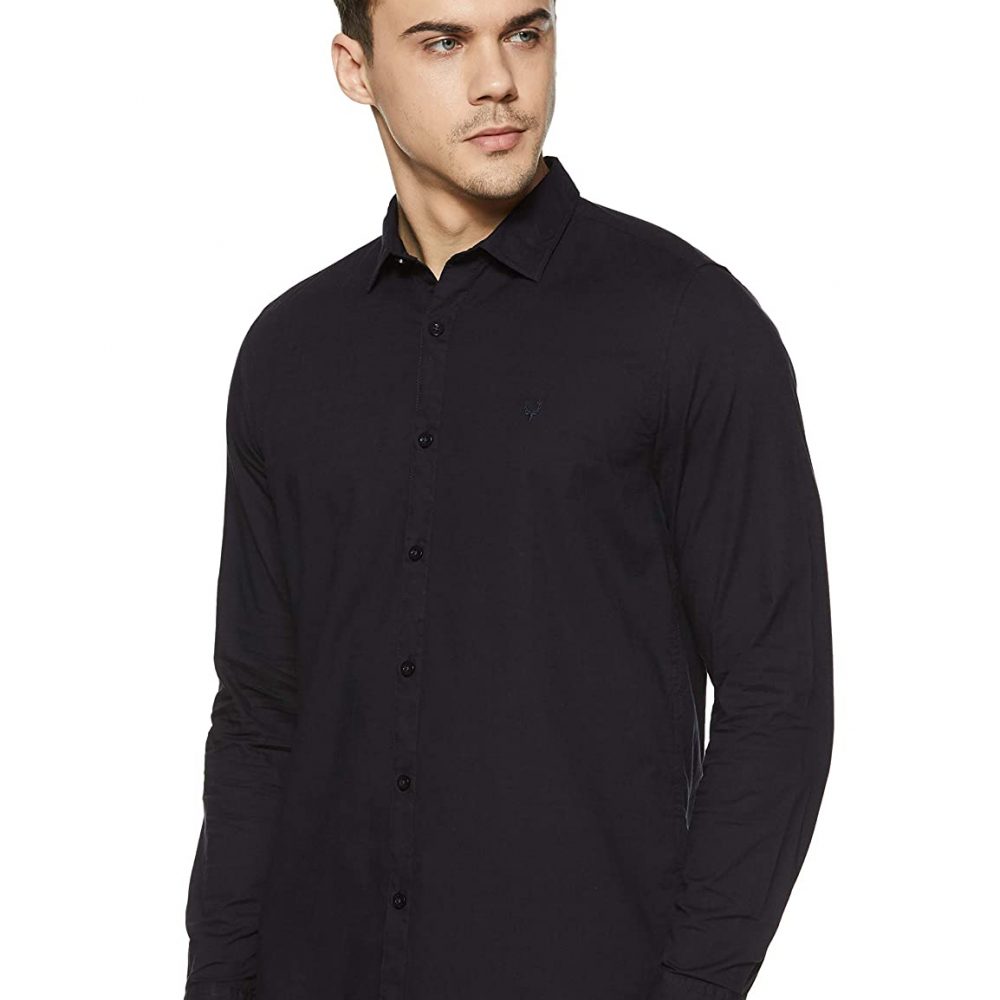 Allen Solly Men’s Plain Slim Fit Casual Shirt