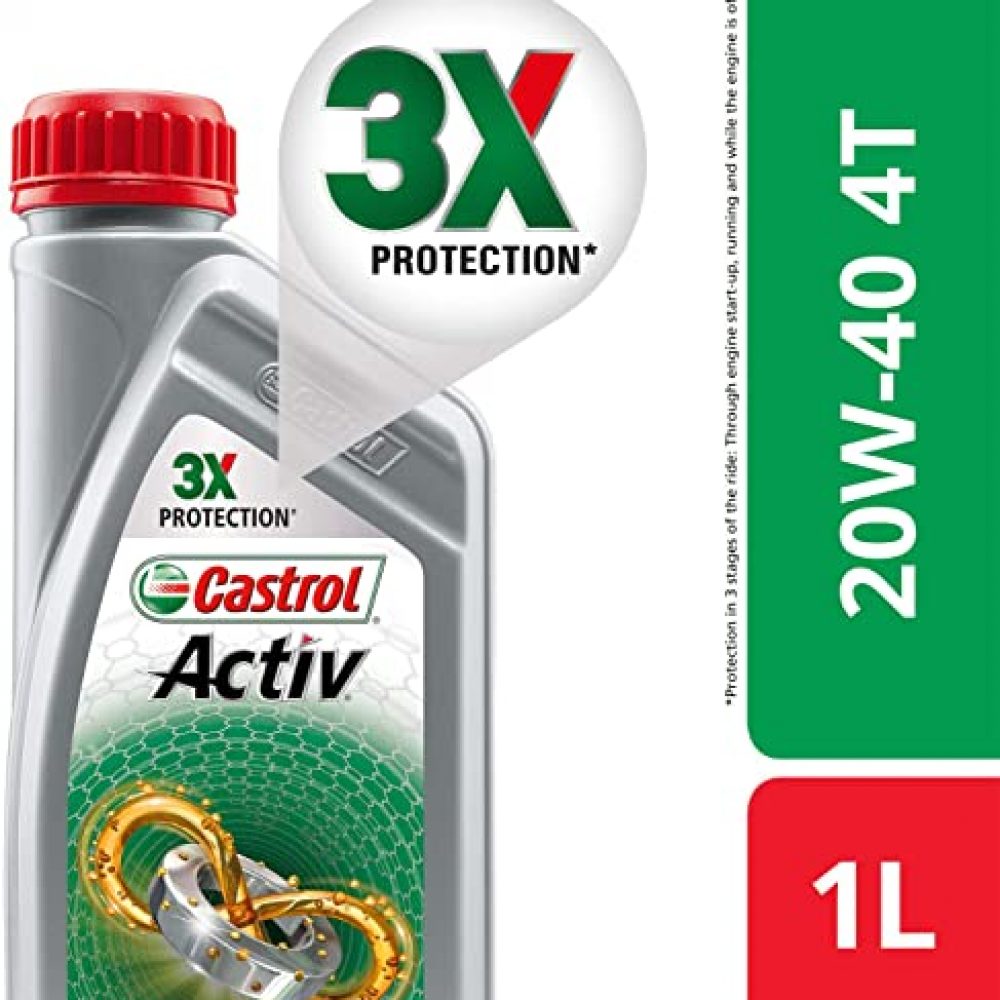 Castrol Activ 4T 20W-40 Petrol Engine Oil for Bikes (1 L)