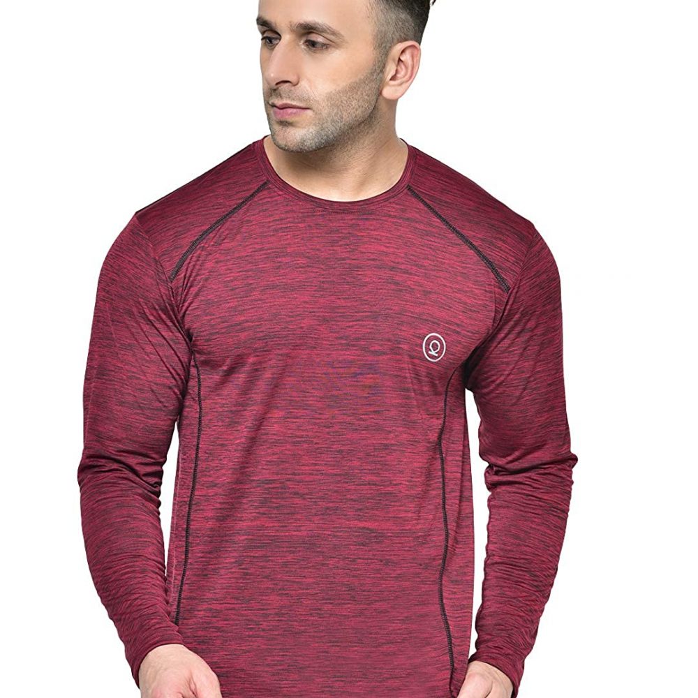 CHKOKKO Men’s Round Neck Full Sleeves Regular Dry Fit Gym Sports T-Shirt