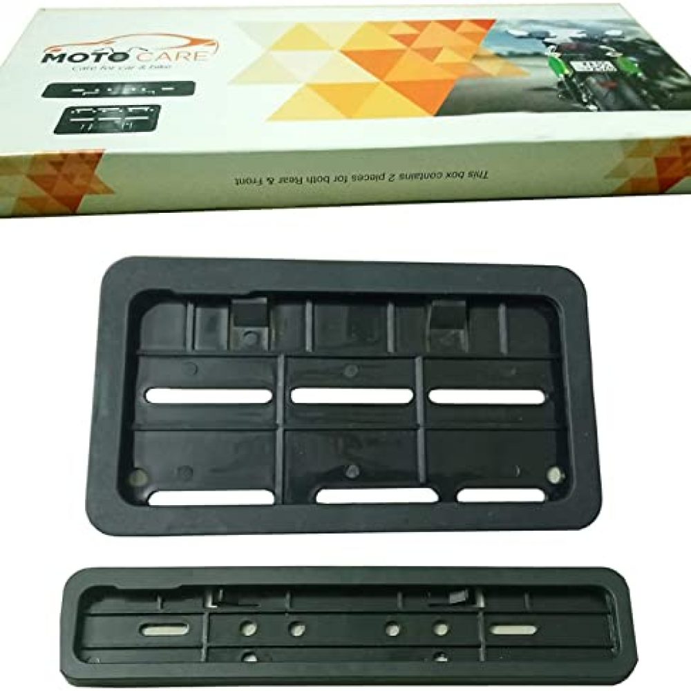 Generic Bike Number Plate Frame(Standard Size for All Bikes) – Set of Two (2138910, Black)