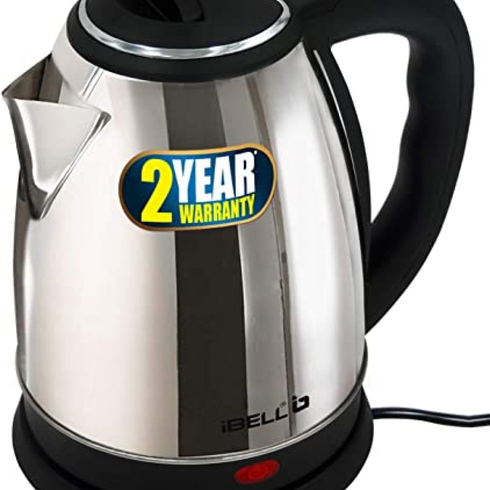iBELL Hold The World. Digitally! Stainless Steel Electric Kettle, 1.8 L (Silver, 1800 W)