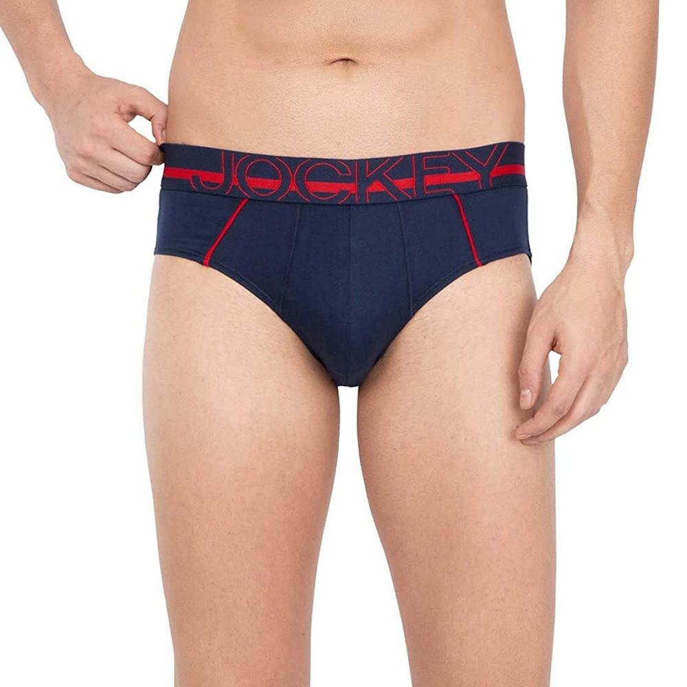 Jockey Men’s Cotton Brief (Pack of 3)(Colors & Print May Vary)(color may vary)