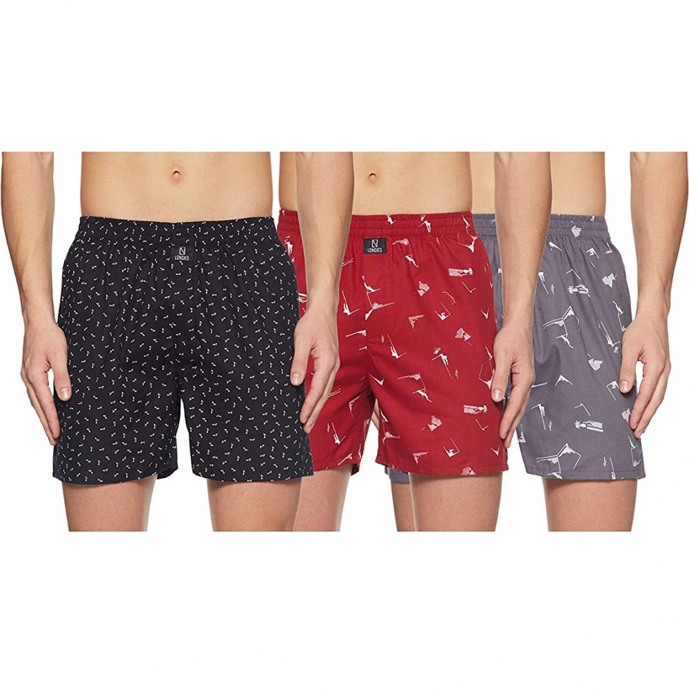 Longies Men’s Printed Regular Boxer Shorts