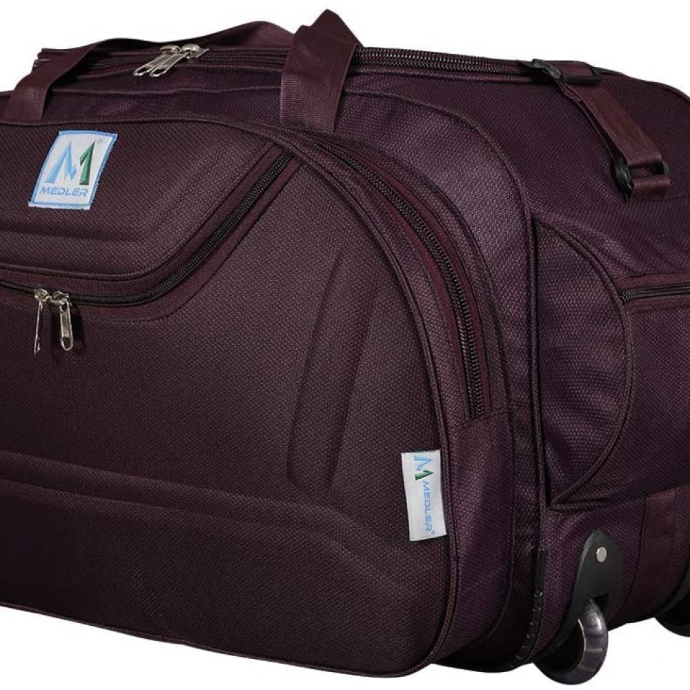 M MEDLER Epoch Nylon 55 litres Waterproof Strolley Duffle Bag- 2 Wheels – Luggage Bag