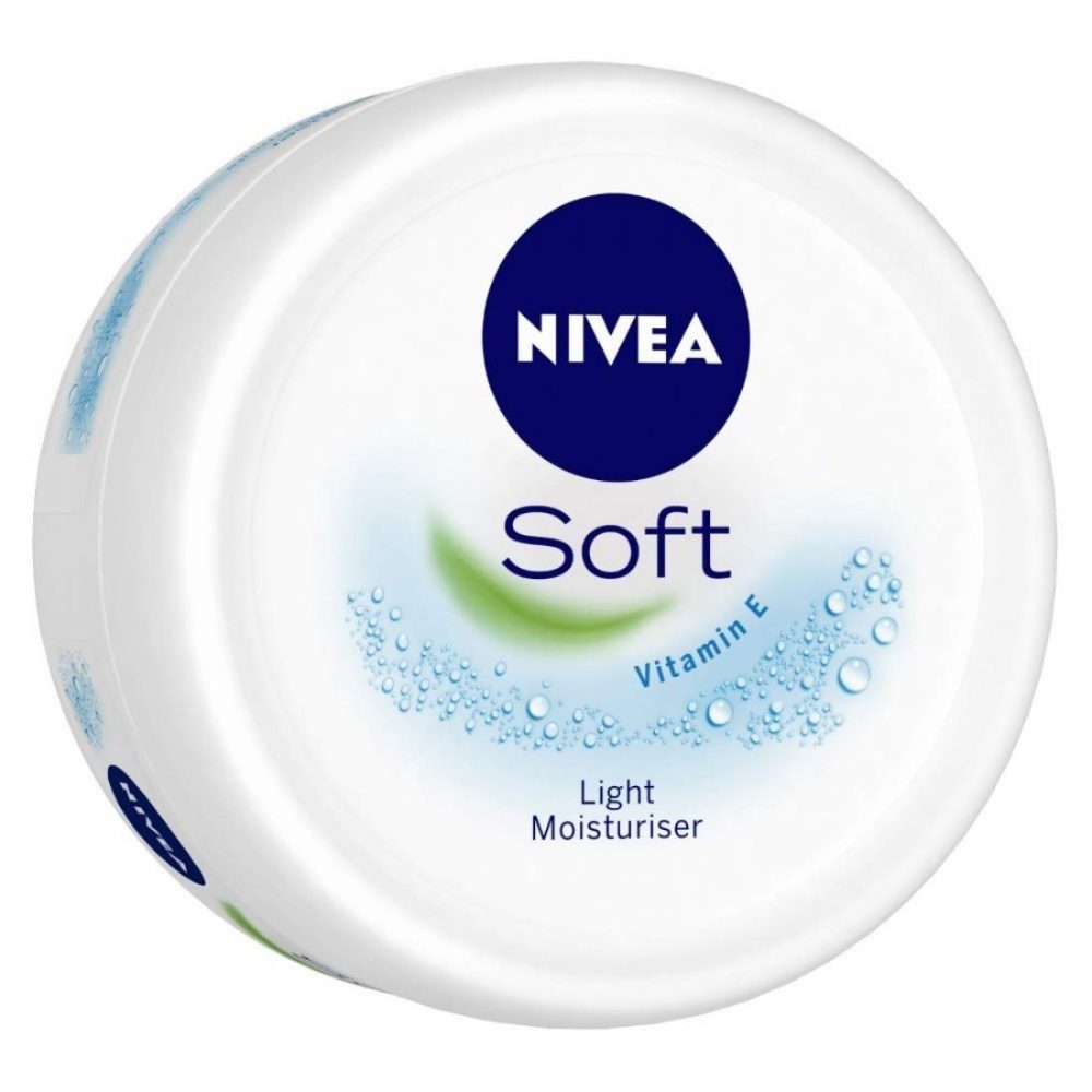 NIVEA Soft Light Moisturizer for Face, Hand & Body, Non-Sticky Cream with Vitamin E & Jojoba Oil, 50 ml