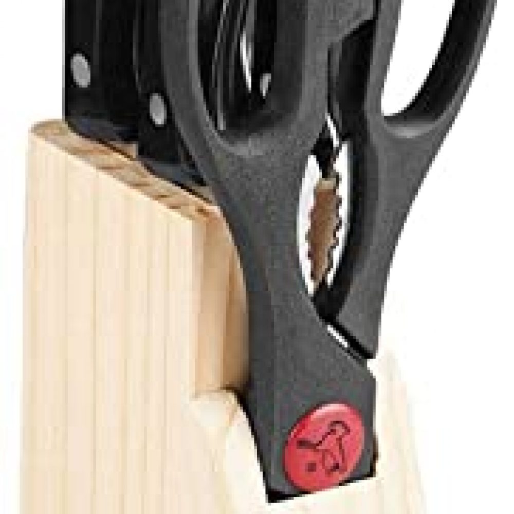 Pigeon Shears Kitchen Knifes 6 Piece Set with Wooden Block