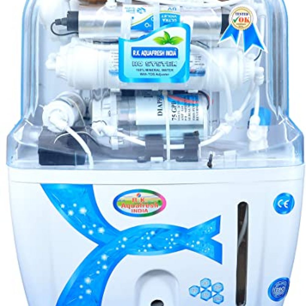 Rk Aquafresh India Az Series K200 Transparent with Active Copper Filter Technology 12Ltrs{Ro+Uv+Uf+Active Copper+Tds Adjuster} Ro Water Purifier