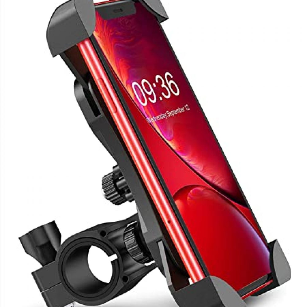 SUNMI Bike Phone Mount Anti Shake and Stable Cradle Clamp with 360° Rotation Bicycle Phone Mount/Bike Accessories/Bike Phone Holder -Black