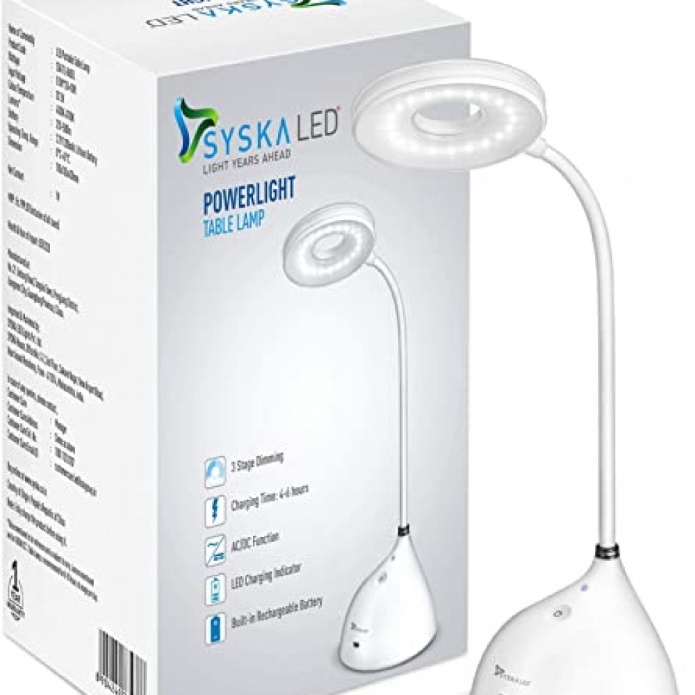 SYSKA SSK-TL-8605L POWERLIGHT 10W LED Table lamp with 3 Stage Dimming Light