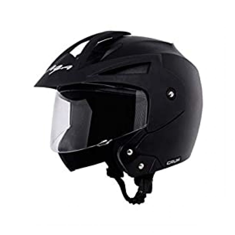 Vega Crux Half Face Helmet (Black, M)