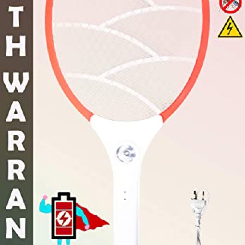 Weird Wolf Electric Mosquito Killer Bat Racket Trap with Powerful Battery and Warranty(Standard Series)