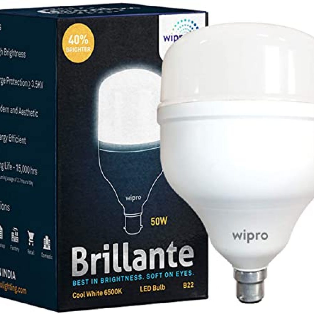 wipro 9-Watts LED Bulb, Pack of 2, WIPRO_INVERTER_BULB_B22_6500K_PACKOF2