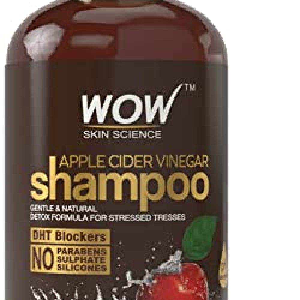 Wow Organics Apple Cider Vinegar Shampoo, 300ml (Pack of 3)