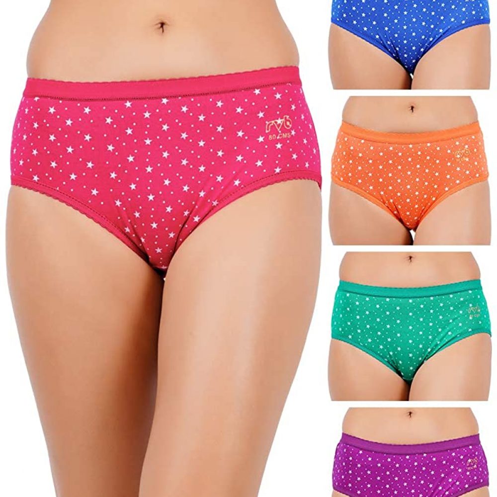 RVB Fashions Women’s Cotton Panties (Pack of 5) Color May Vary