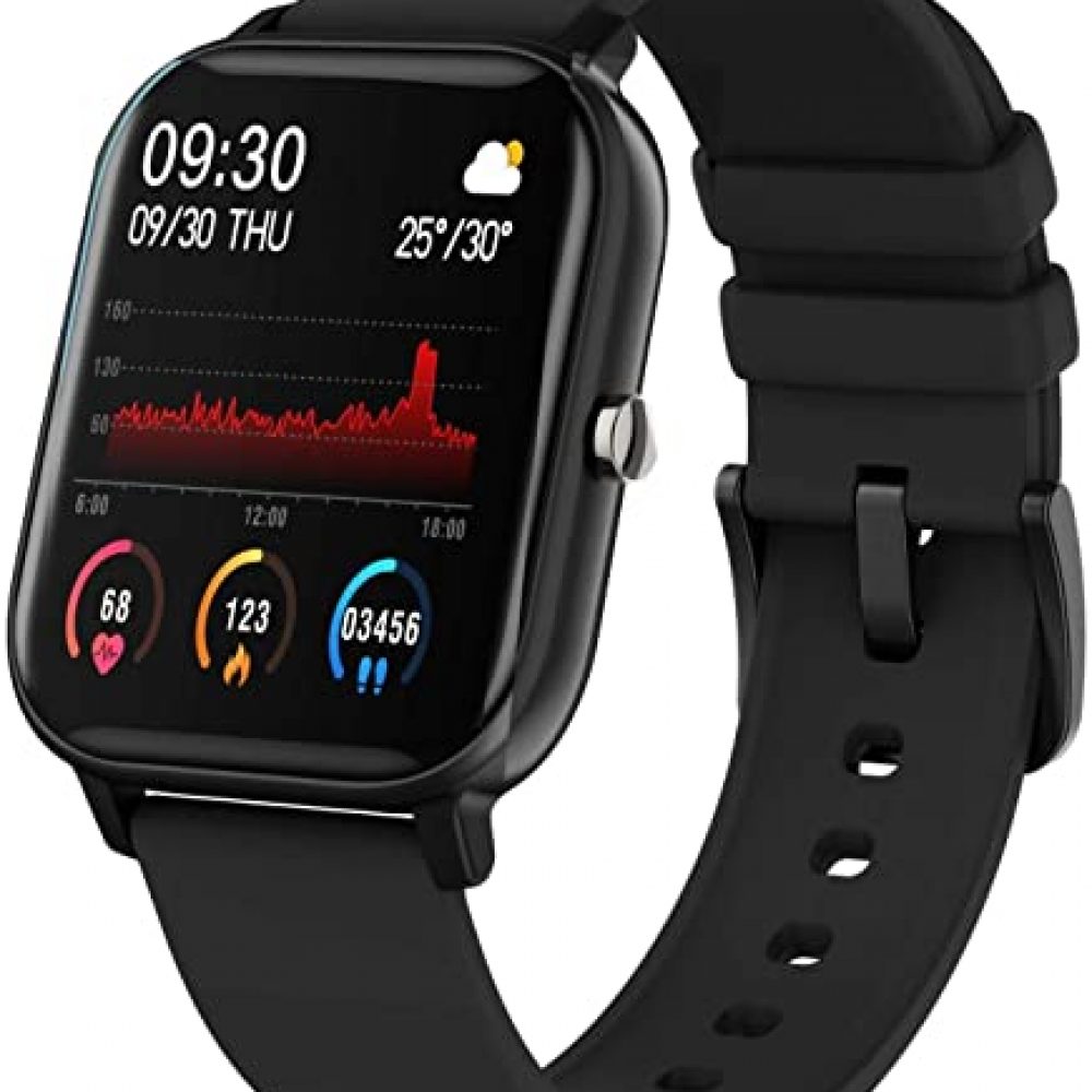 Fire-Boltt SPO2 Full Touch 1.4 inch Smart Watch 8 Days Battery Life Compatible with Android and iOS IPX7 with Heart Rate, BP, Fitness and Sports Tracking (Black)