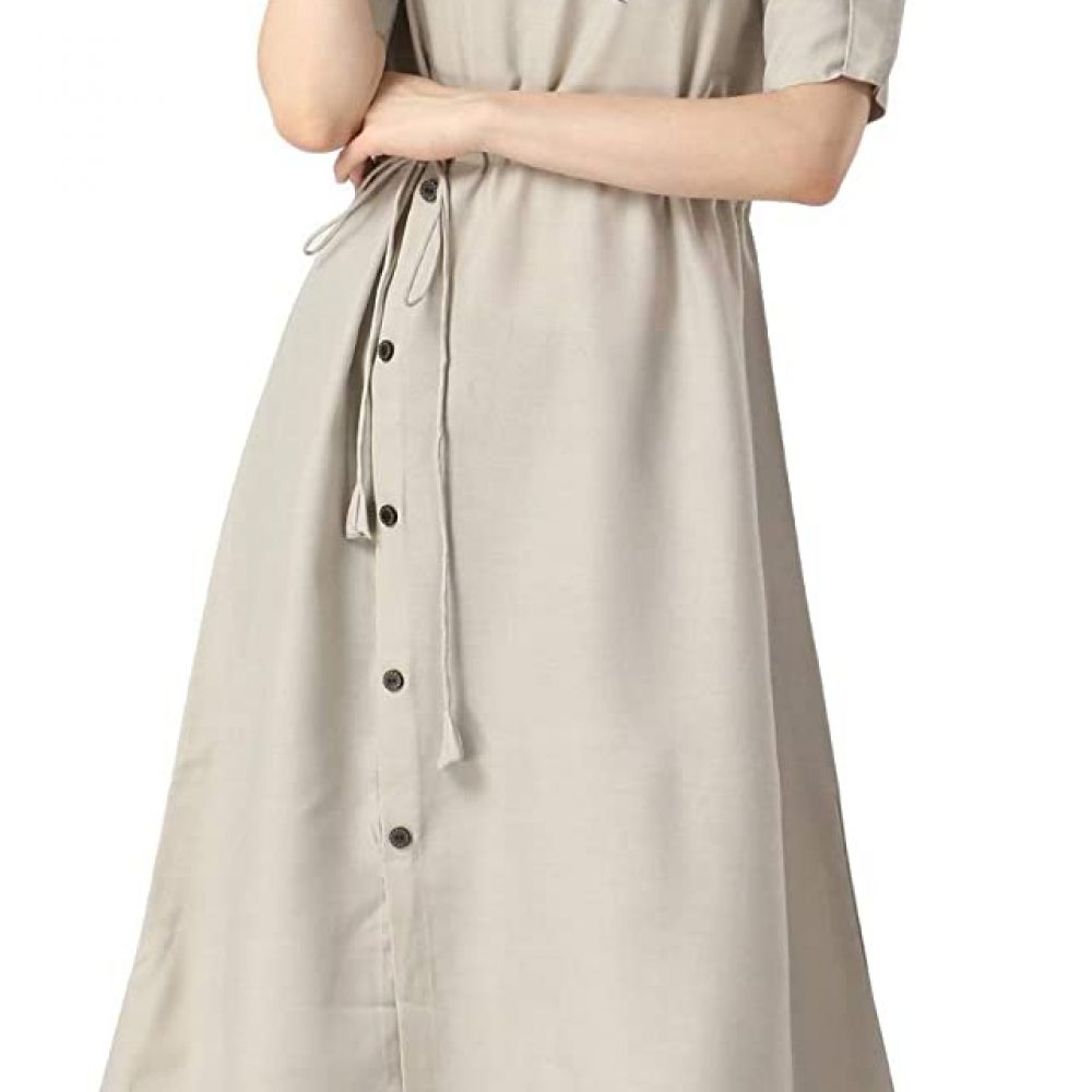OM SAI LATEST CREATION Designer Slub Rayon Fully Stitched Anarkali Kurti for Women & Girls on Jeans Palazzo or Skirt (Plus Size Upto 2XL)
