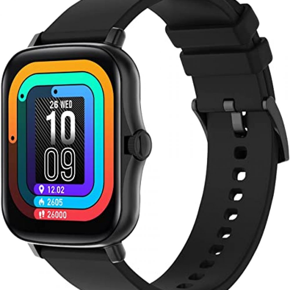 Fire-Boltt Beast SPO2 1.69″ Full Touch Large HD Color Display Smart Watch, 8 Days Battery Life, IP67 Waterpoof with Heart Rate Monitor, Sleep & Breathe Monitoring with Rotating Button (Black)